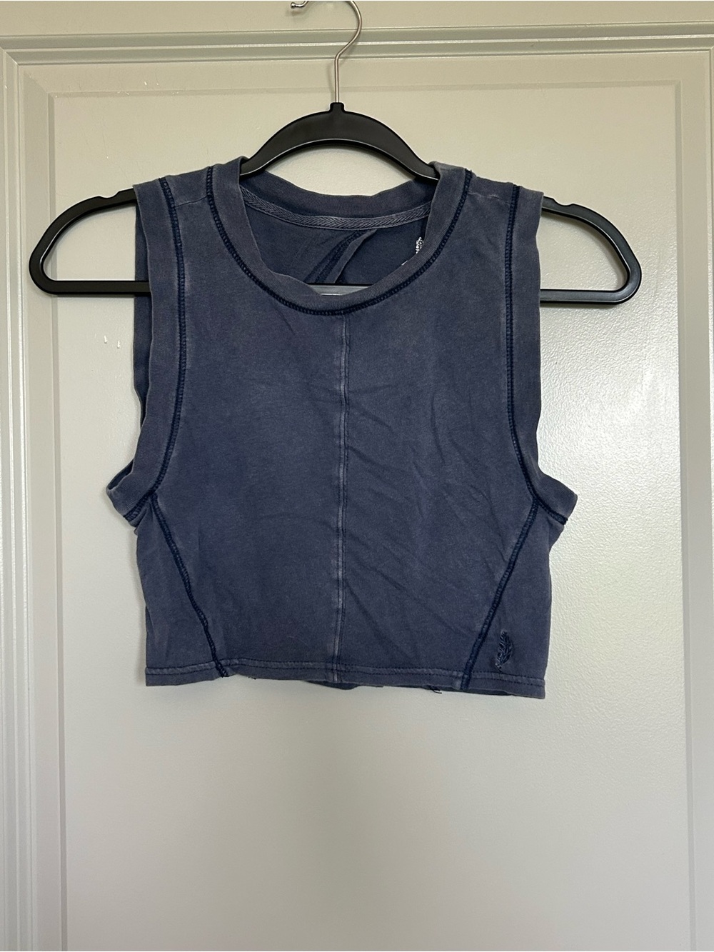 FP Movement by Free People Open Back  Navy Cropped Muscle Tank